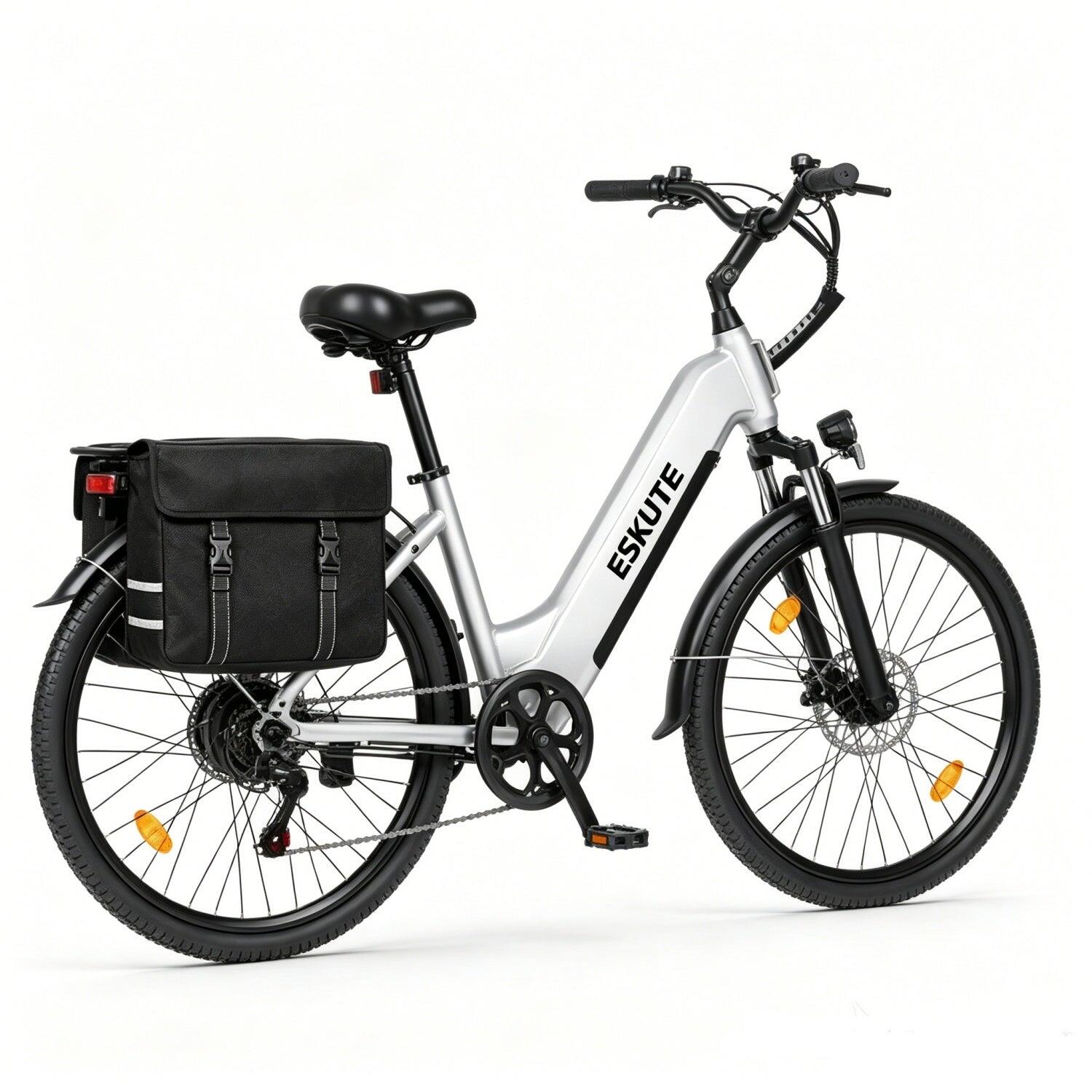 ESKUTE C202 Bicicletta Elettrica 250W 48V17.5Ah 26" Accessori Bianco 3/5