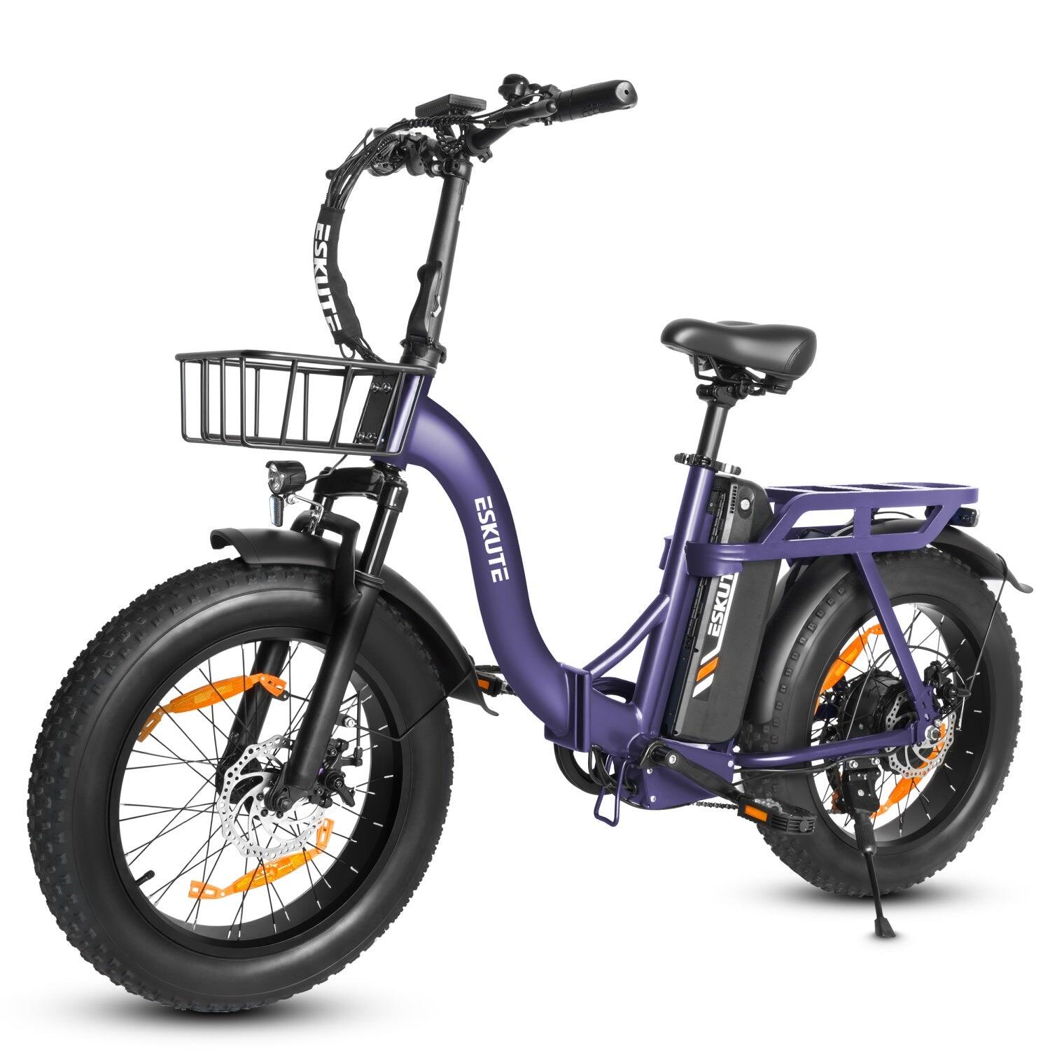 ESKUTE D202 E-Bike 250W 48V20.8Ah 20" freni a disco meccanici Viola 5/5