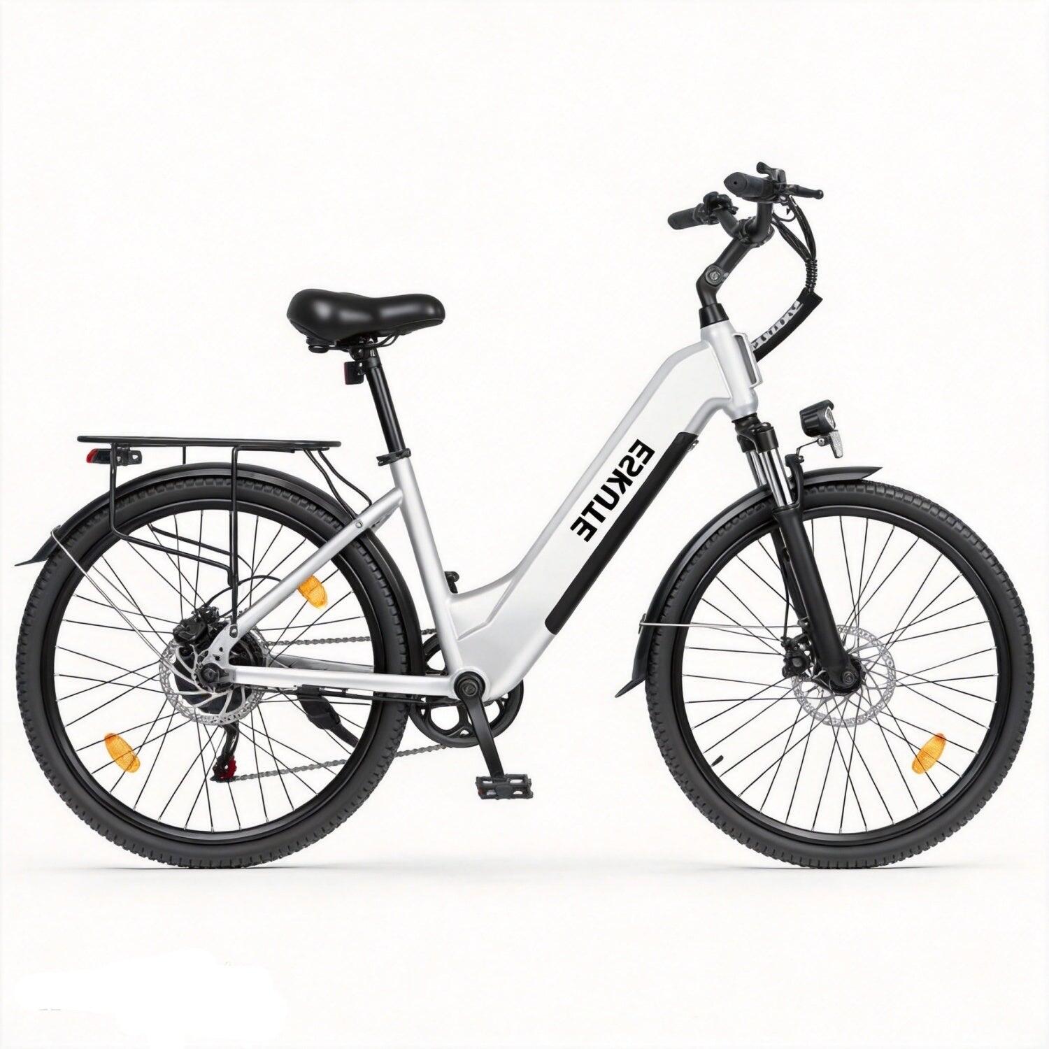 ESKUTE C202 Bicicletta Elettrica 250W 48V17.5Ah 26" Accessori Bianco 5/5