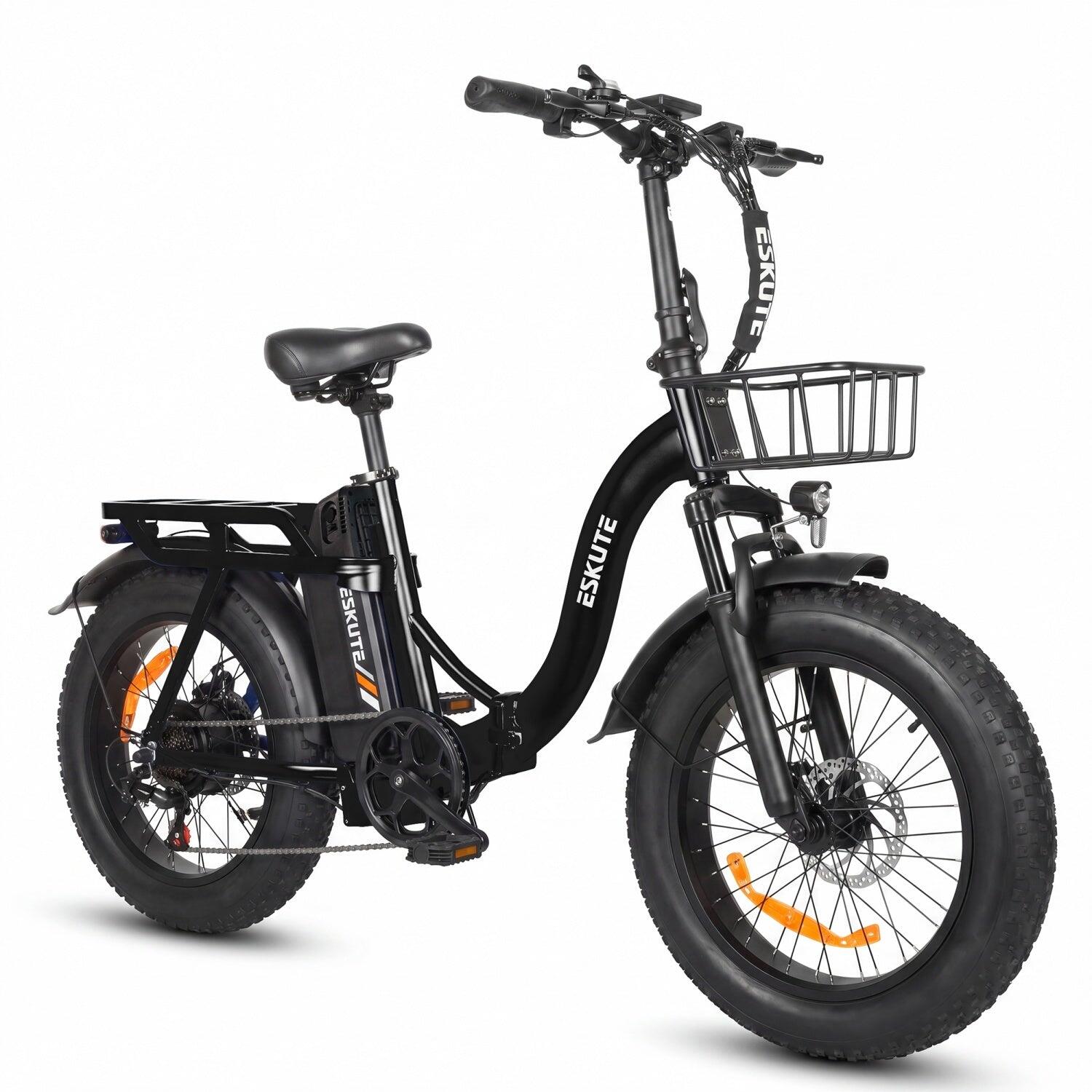 ESKUTE D202 E-Bike 250W 48V20.8Ah 20" freni a disco meccanici Nero 4/5