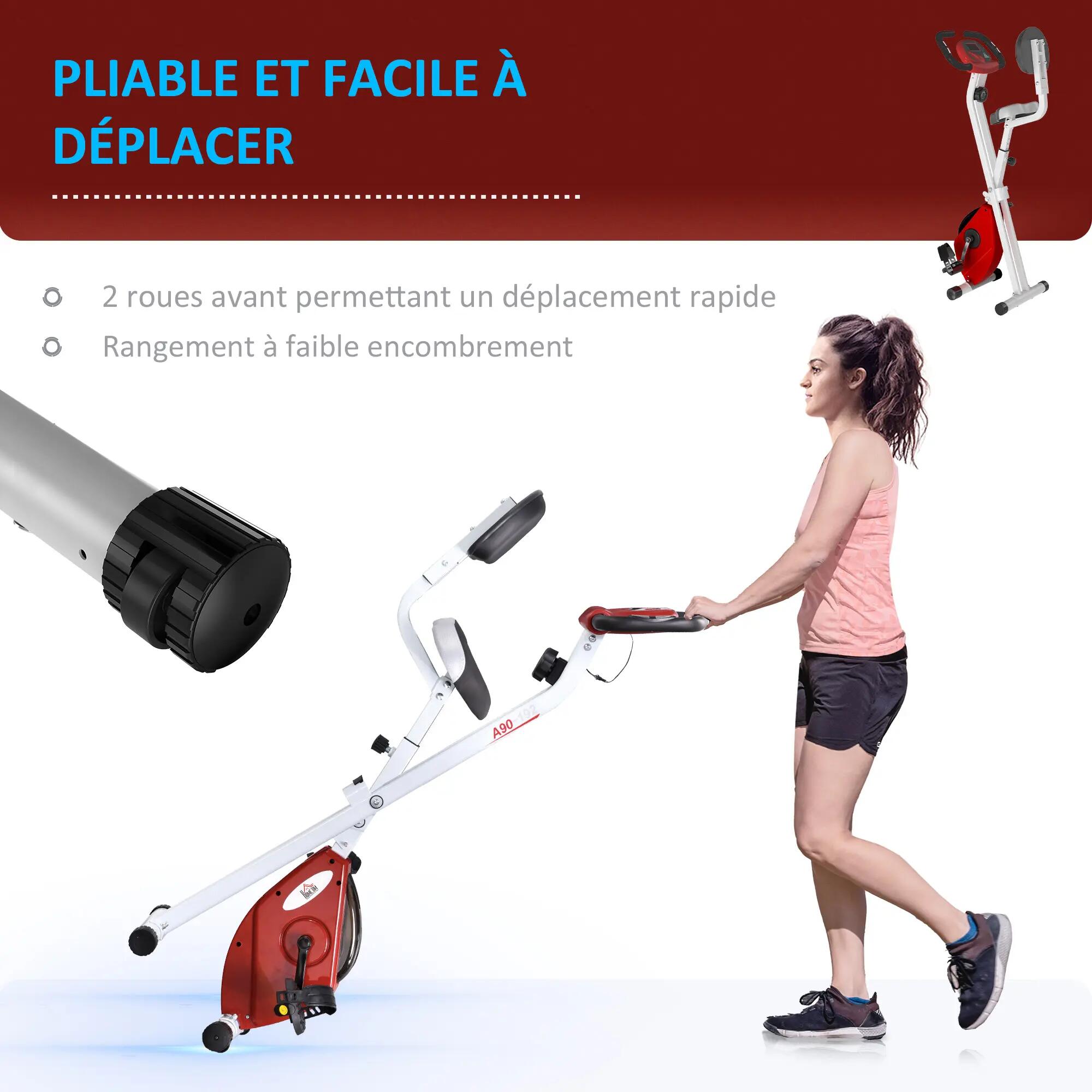 Vélo d'appartement pliable, vélo de fitness, vélo d'intérieur, 8 niveaux de 9/9