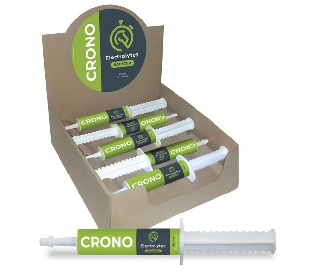 Électrolytes Supplémentés CRONO® Electrolytes, Espositore 10 pz per chevaux 1/3