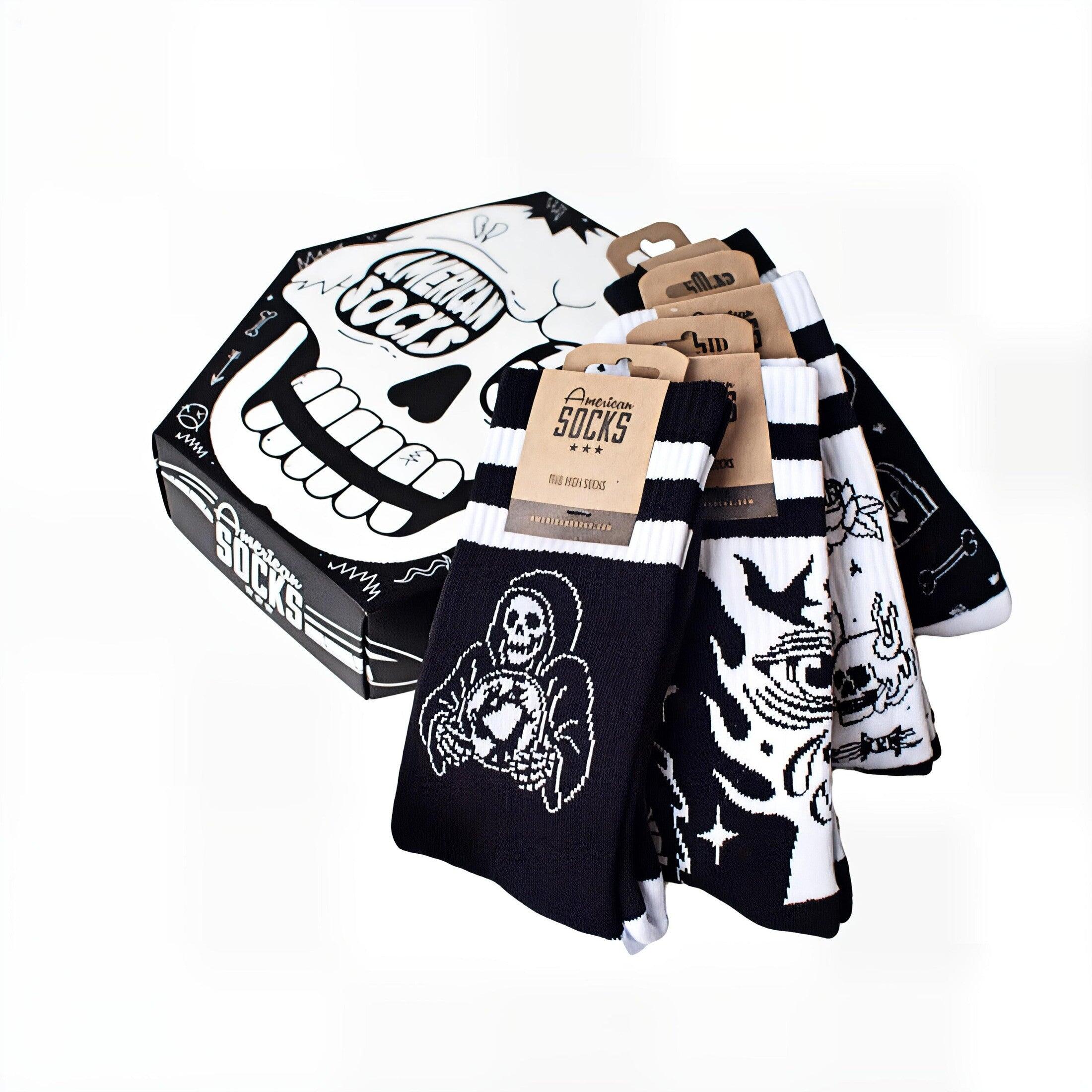 Socken American Socks The Skull Mehrfarbig 4/7