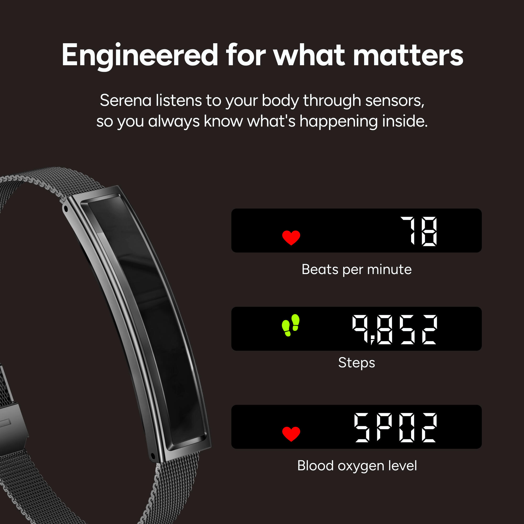 KSIX Serena Go Ultralight Smartband met display 5/7