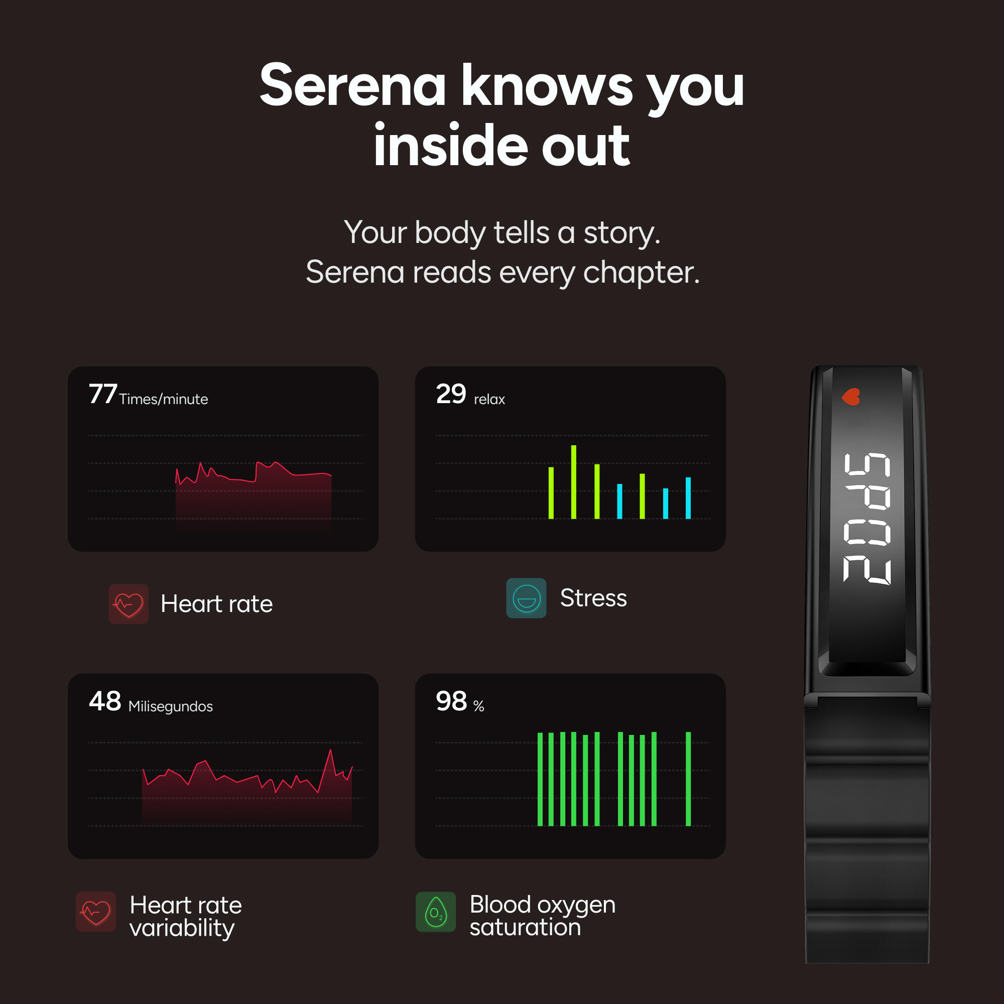 KSIX Serena Go Ultralight Smartband met display 7/7