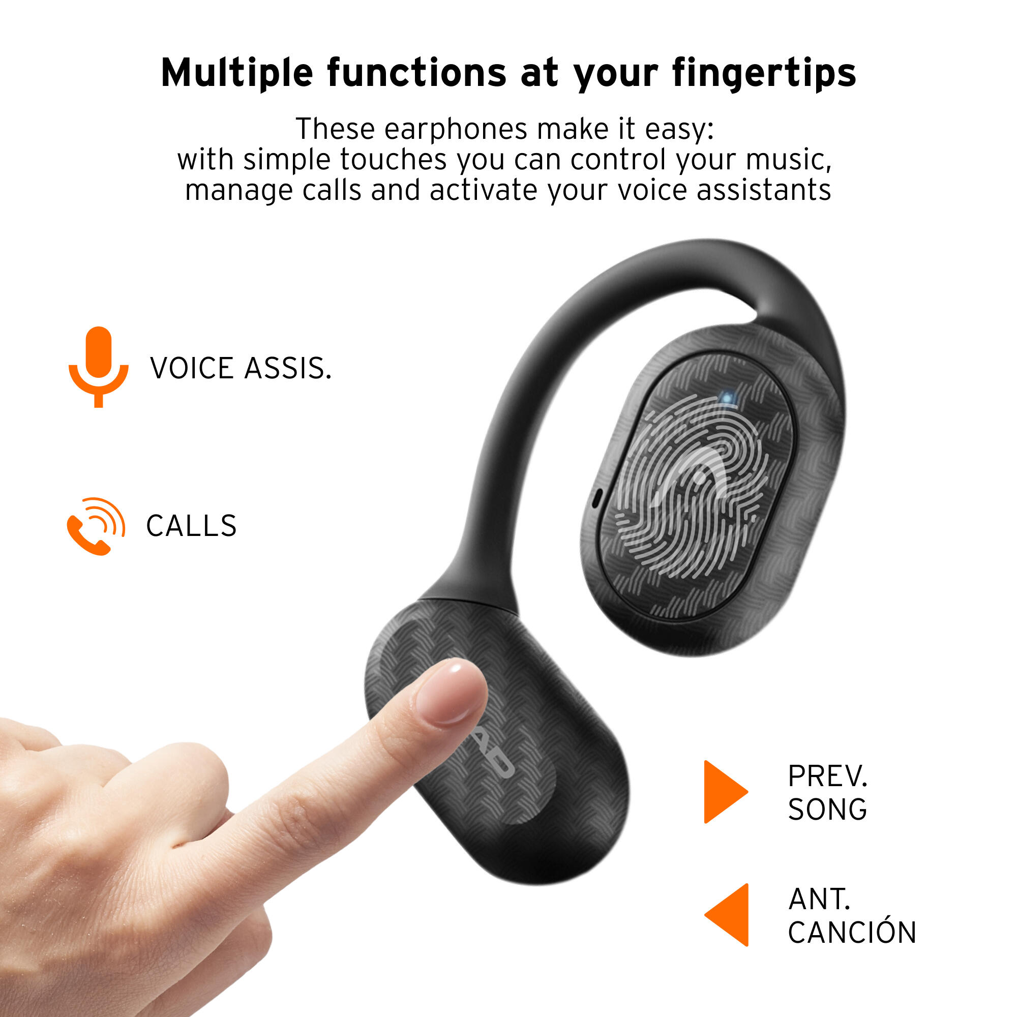 Fones de ouvido sem fio HEAD com orelha aberta 7/7
