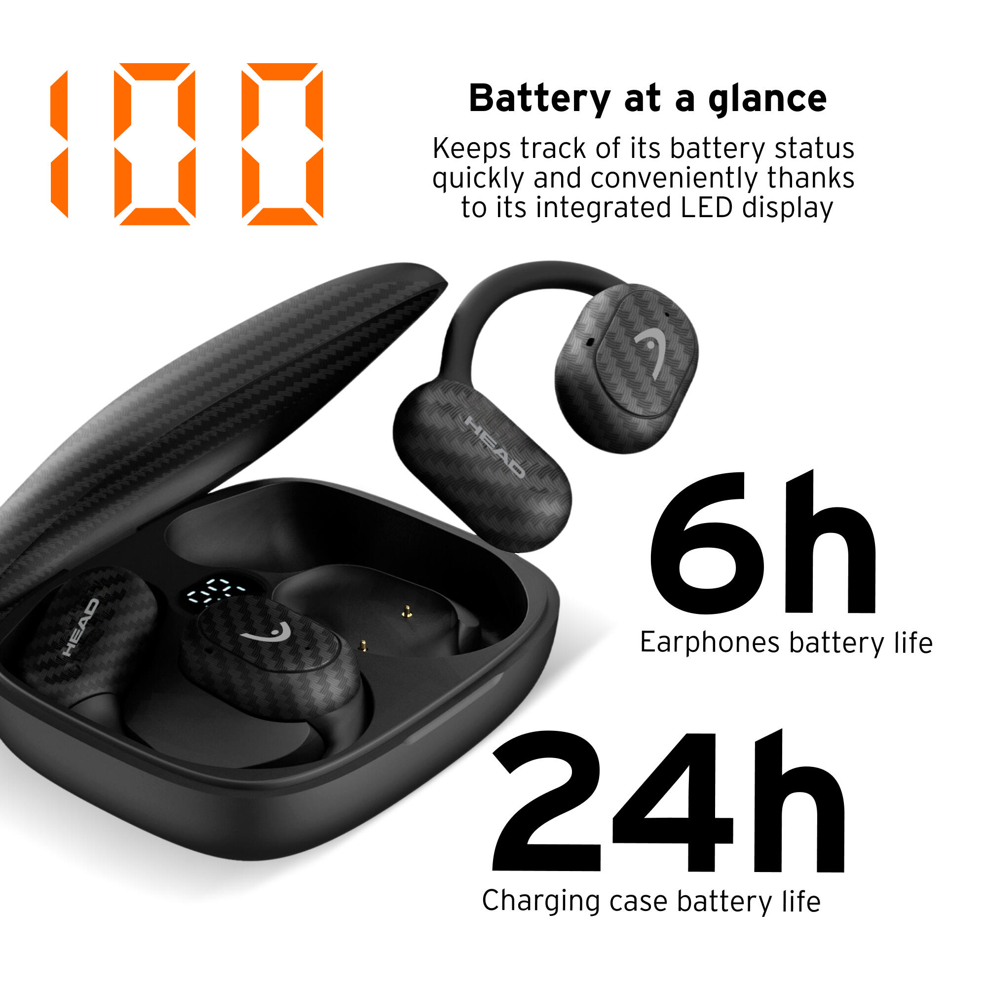 Fones de ouvido sem fio HEAD com orelha aberta 4/7