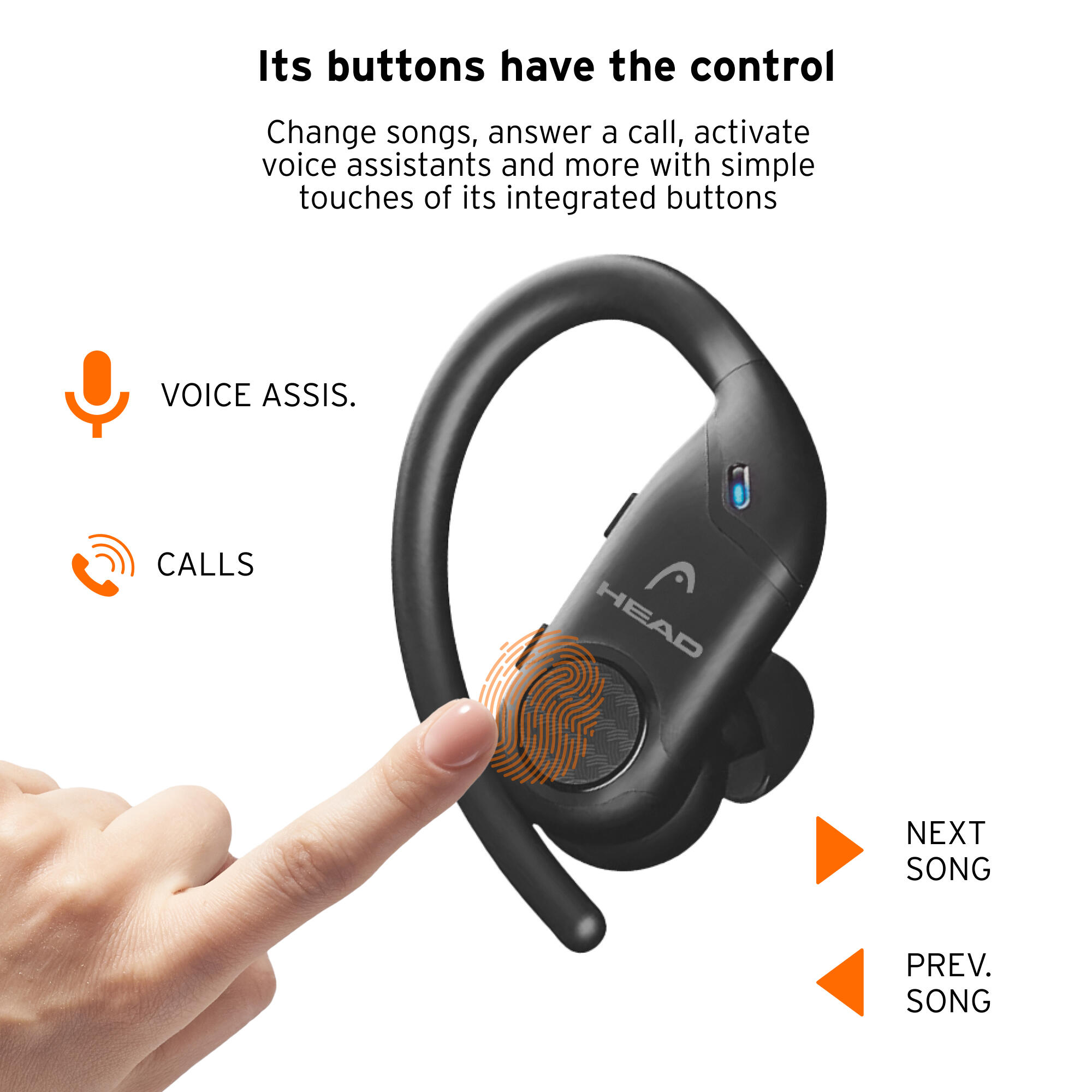 Auriculares inalámbricos HEAD Flex Hooks 7/7