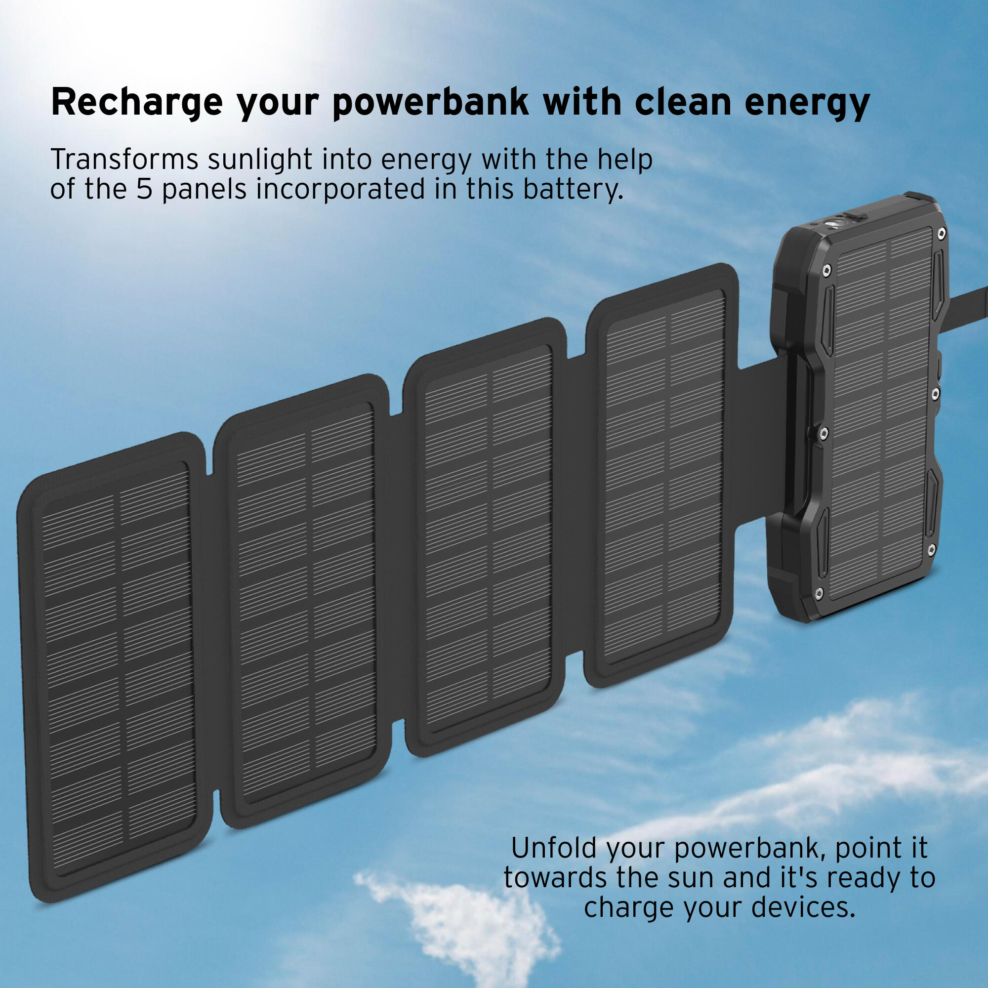 Batterie externe solaire HEAD 10 000 mAh 3/6