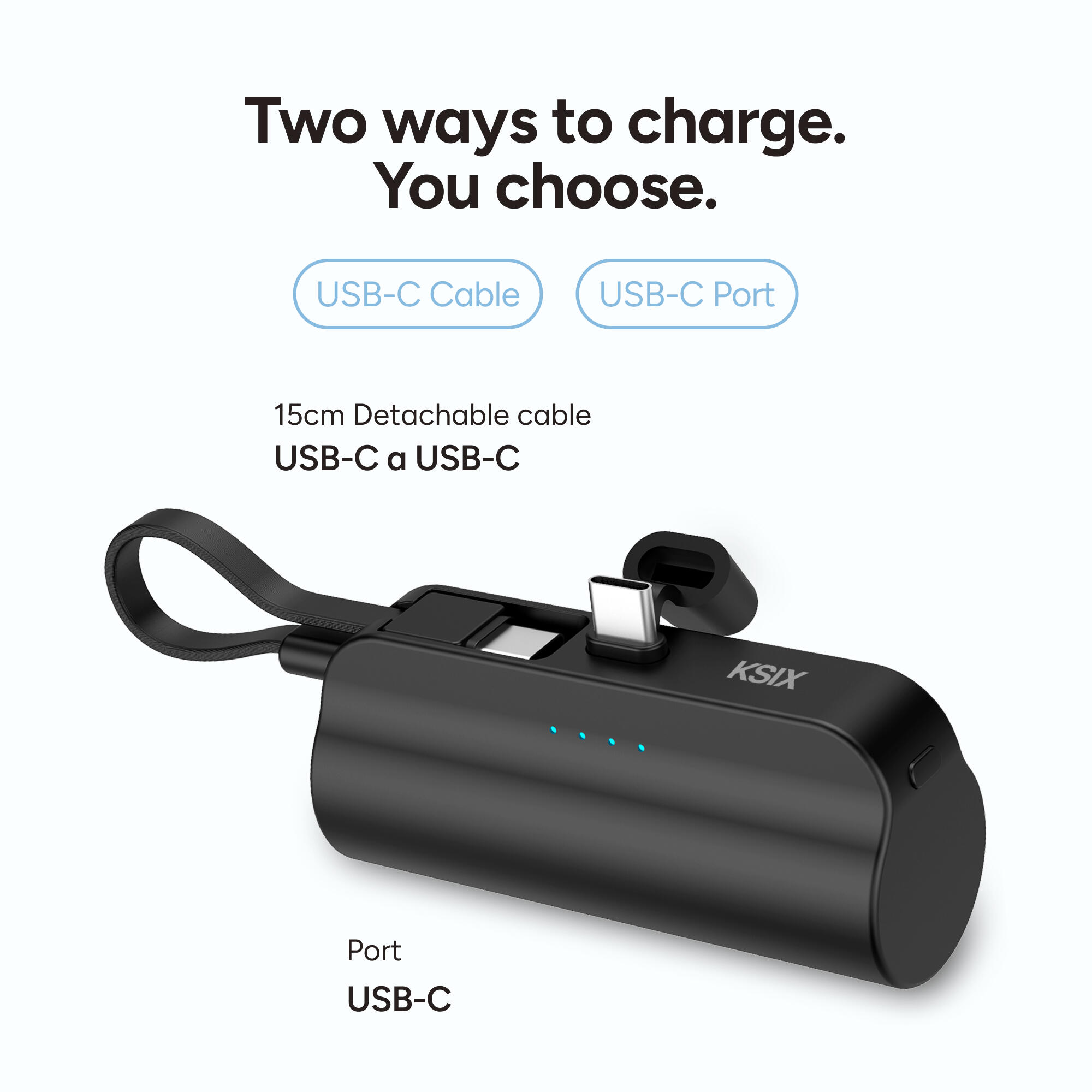 KSIX 5000mAh draagbare powerbank 4/7