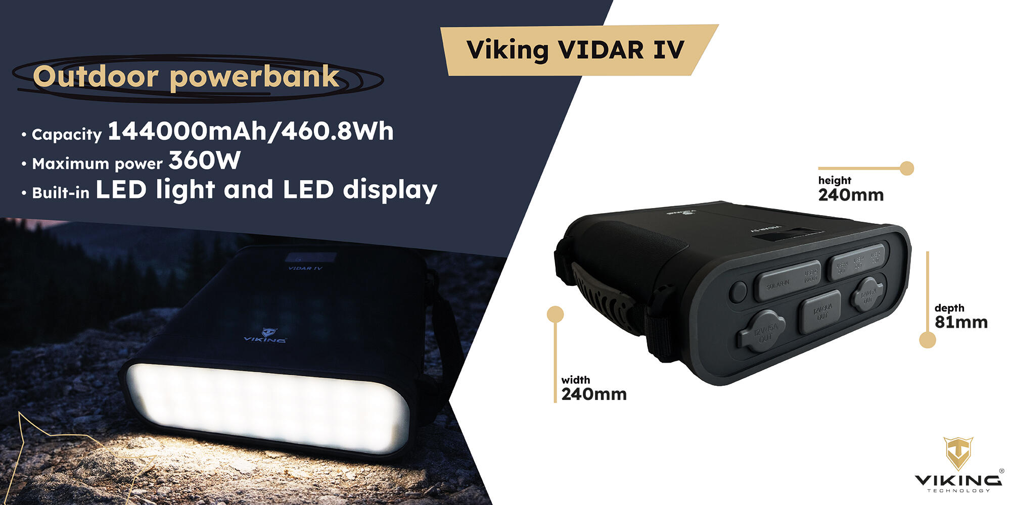 Outdoorová powerbanka Viking VIDAR IV 5/7