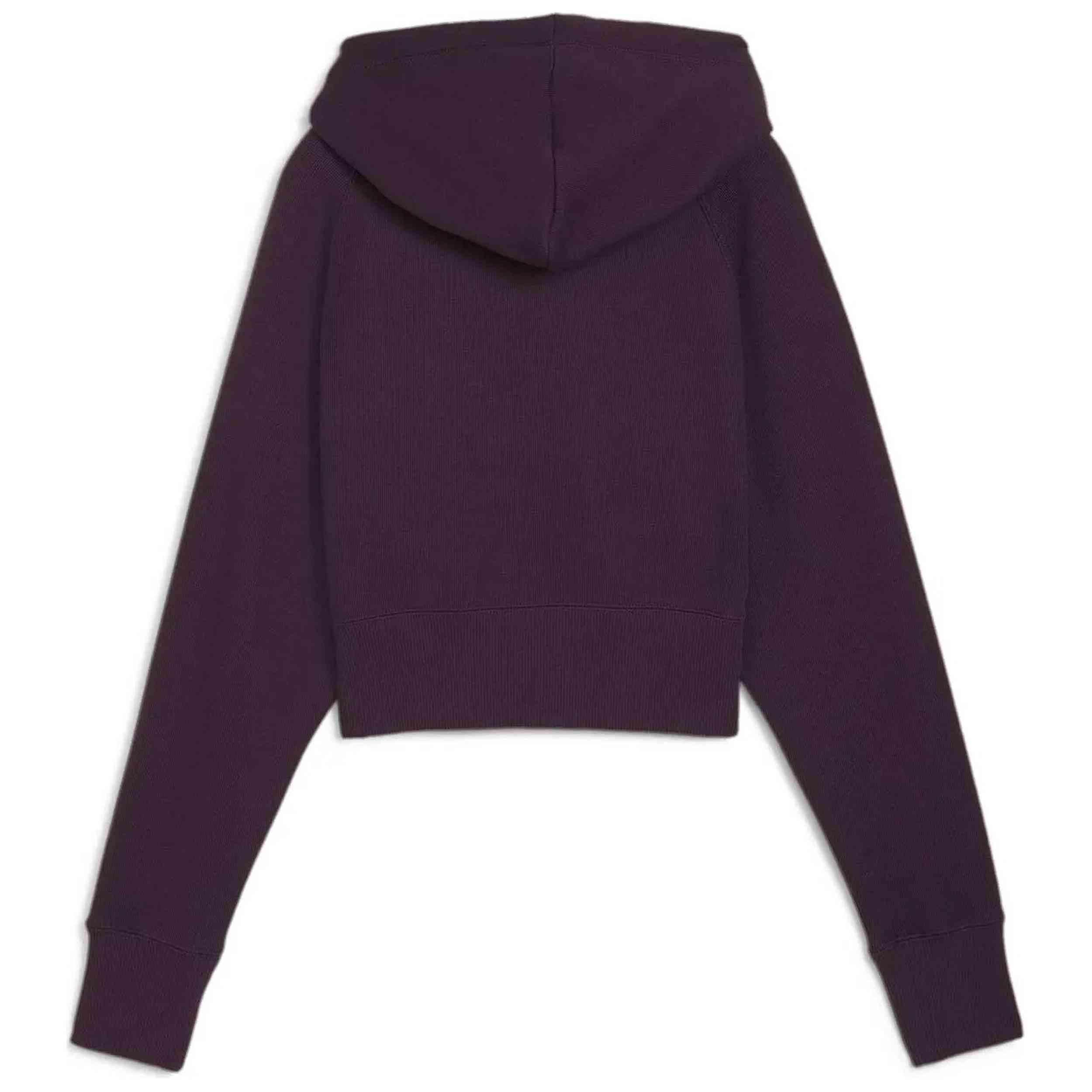 Sweat à capuche Puma modèle Classics+ Relaxed Cropped pour femmes 2/5