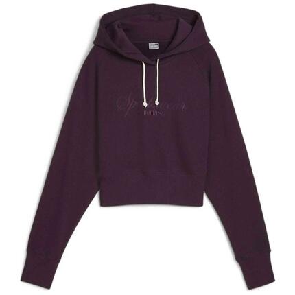 Sudadera con capucha Puma modelo Classics+ Relaxed Cropped para mujer
