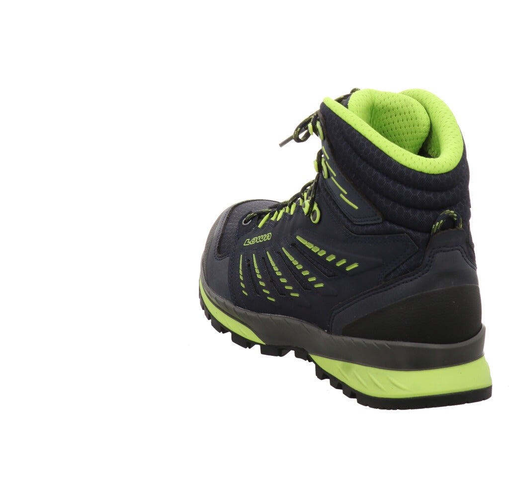 Lowa TREK EVO GTX MID Gore-Tex Berg-/Wanderschuhe marine/limette, Vibram-Sohle 4/5