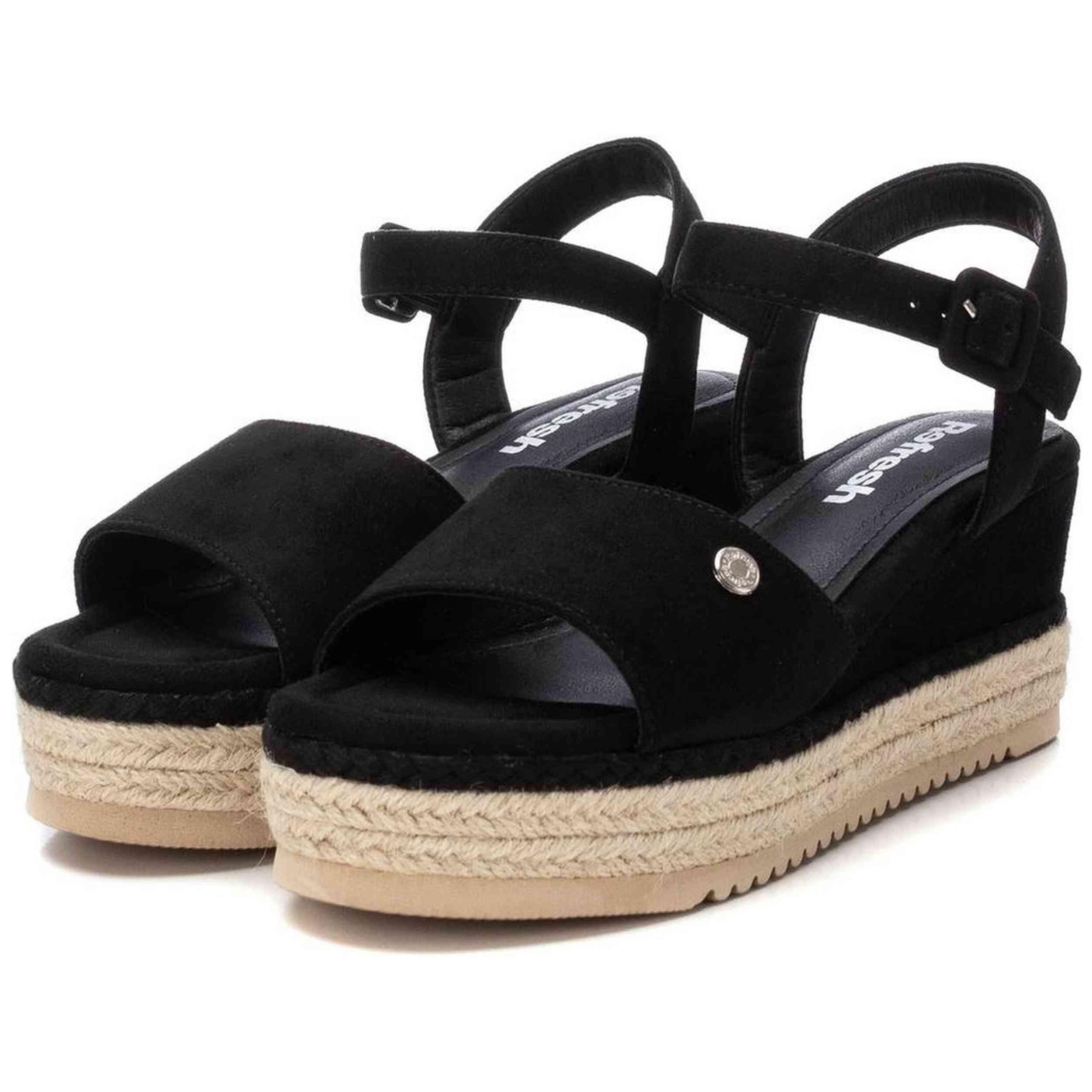 Espadrilles CompensÉes Femme Refresh  Noir 5/5