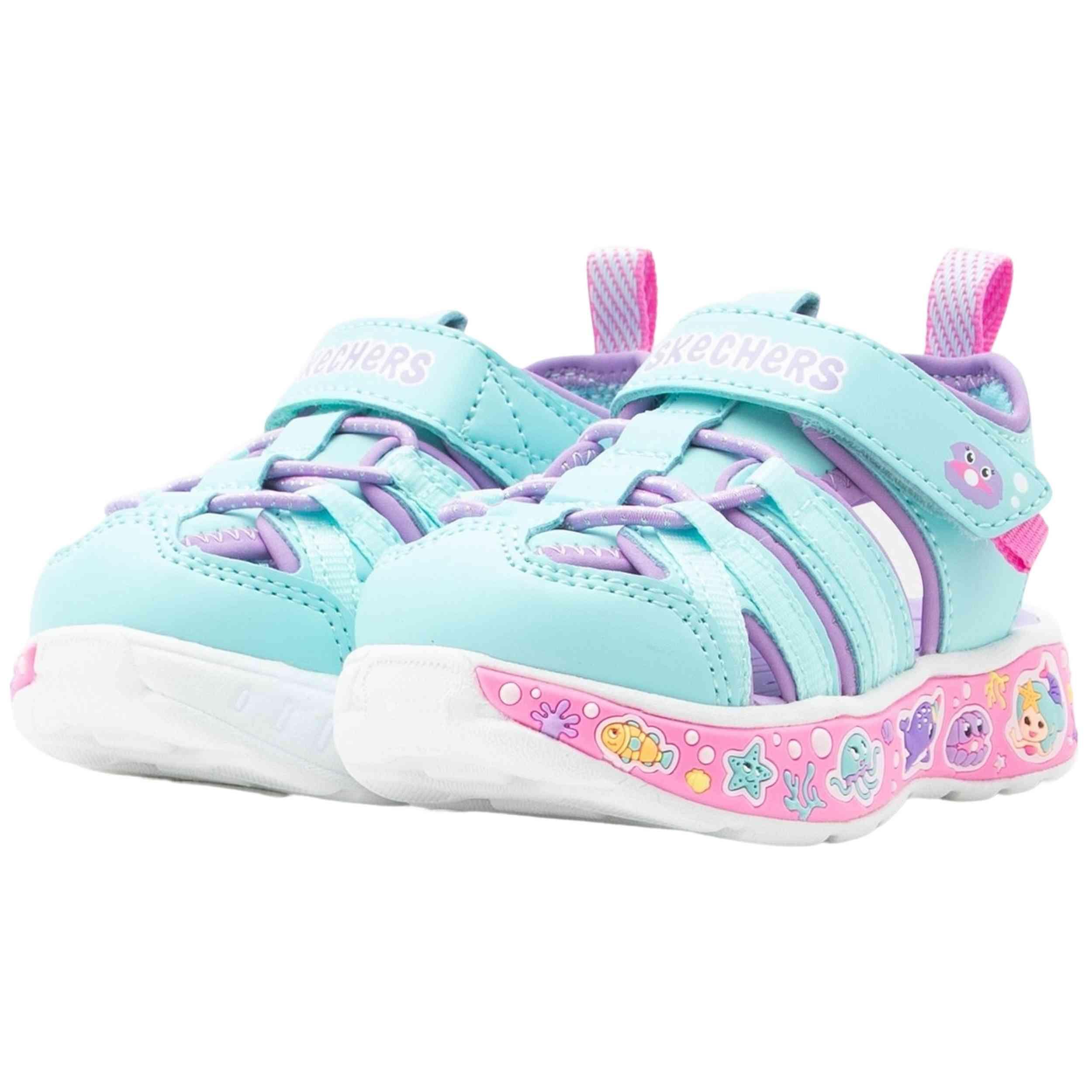 Sandalias Skechers modelo Play Scene Splash Cute Crew para niñas 2/5