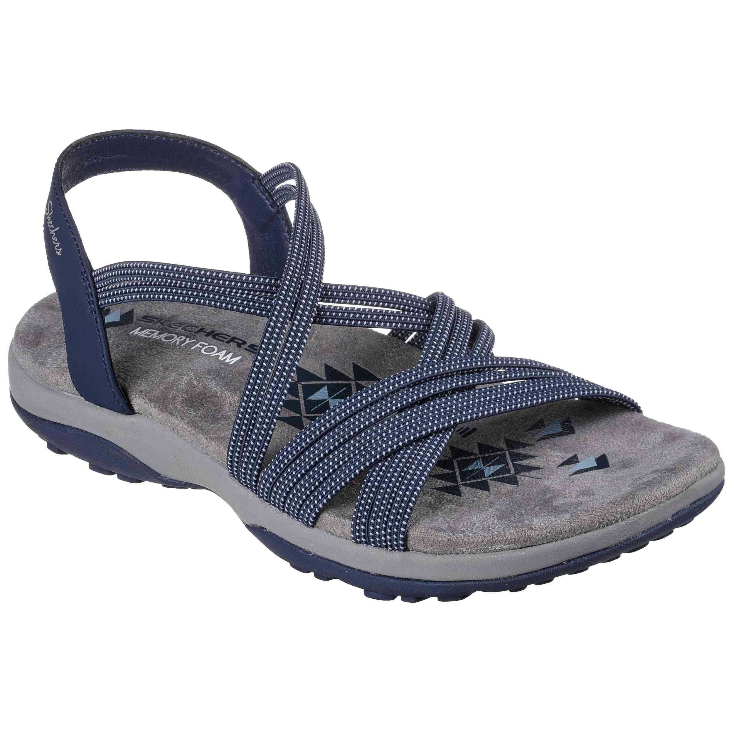 Sandalias Skechers Mujer Reggae Slim - Turn It Up Azul marino 5/5