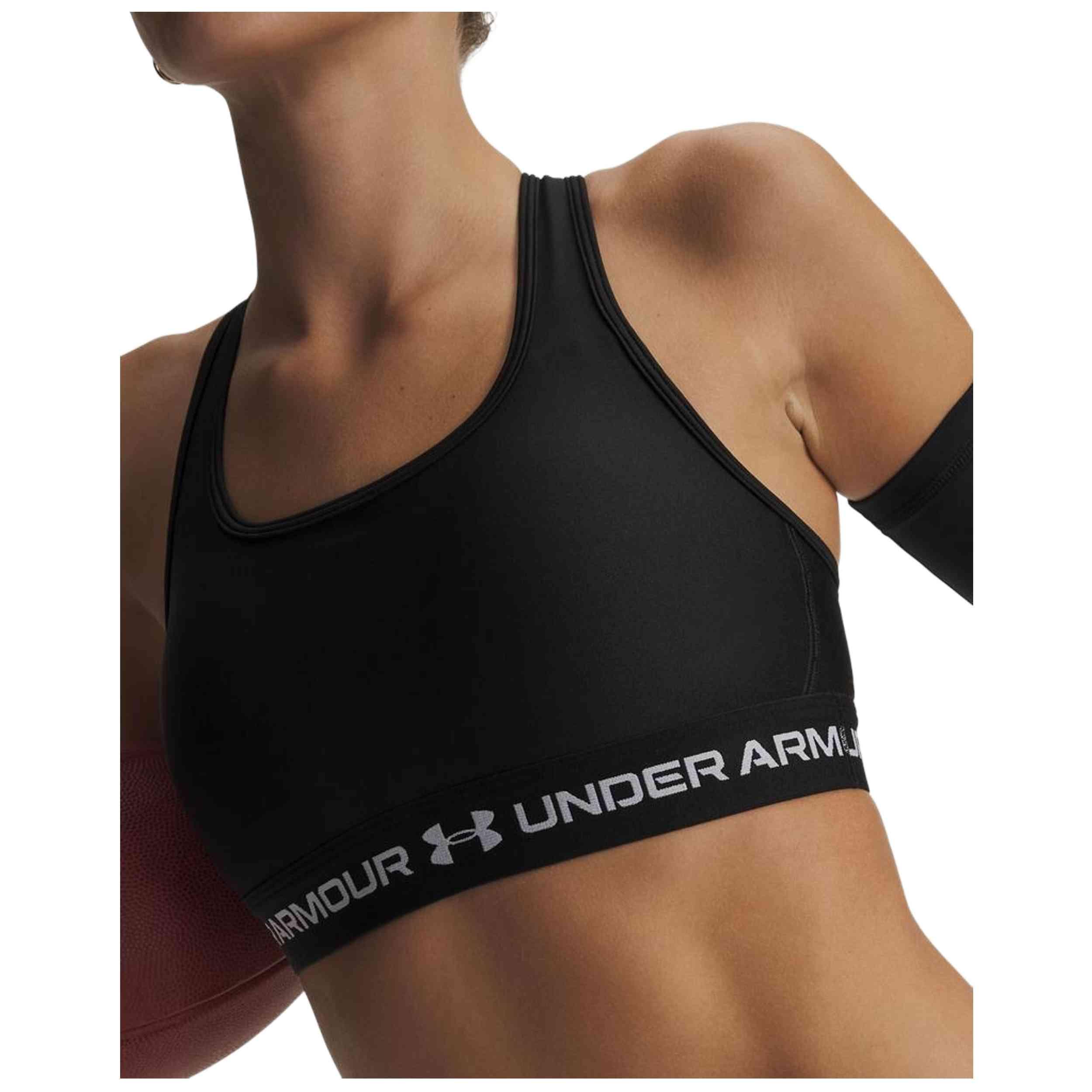 Reggiseno sportivo Under Armour® crossback a sostegno medio Ultimate Black 5/5