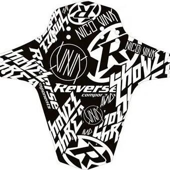 Front Fender Reverse MudGuard Nico Vink Stickerbomb Black / White
