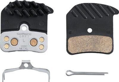 Shimano h03c disc remblokset - metaal met koelvinnen voor optimale prestaties