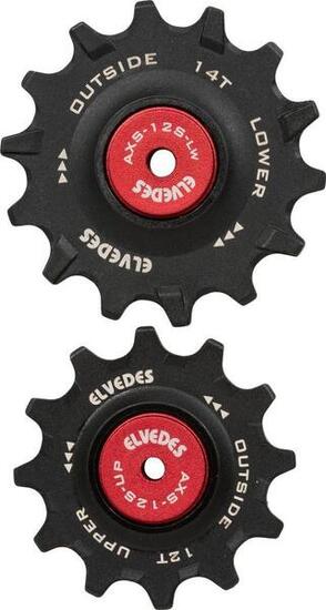 Paire de Galets Elvedes pour Sram Eagle XX1/X01 AXS 12v Ceramic Hybrid