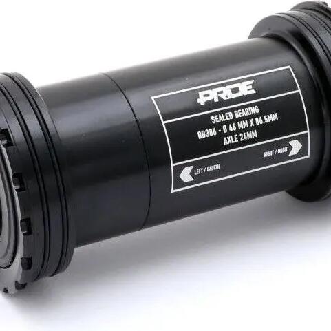 Pride Racing BB386 Interlock Ceramic Bottom Bracket Black