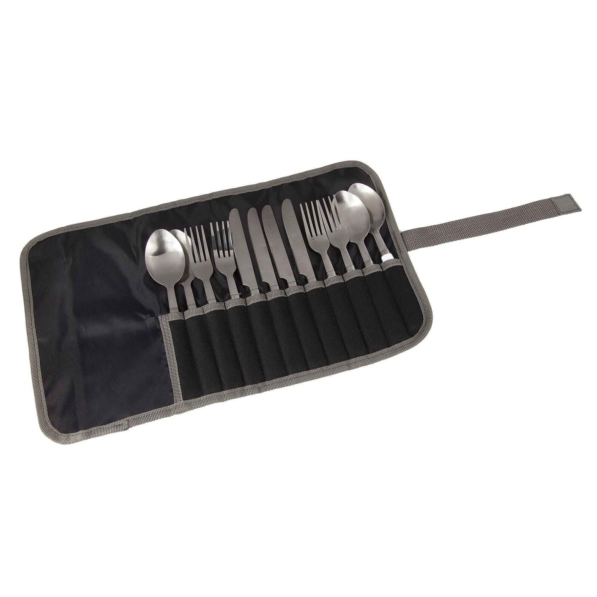 Set de couverts de camping pour 4 adultes - Le noir 3/4