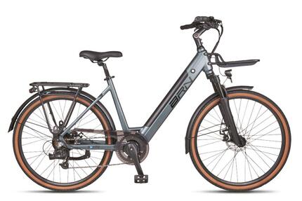 Elektrische Stadsfiets BRN E-CITY LC 28" dame - gratis fietstassen