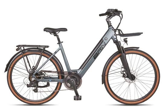 Elektrische Stadsfiets BRN E-CITY LC 26" dame - gratis fietstassen