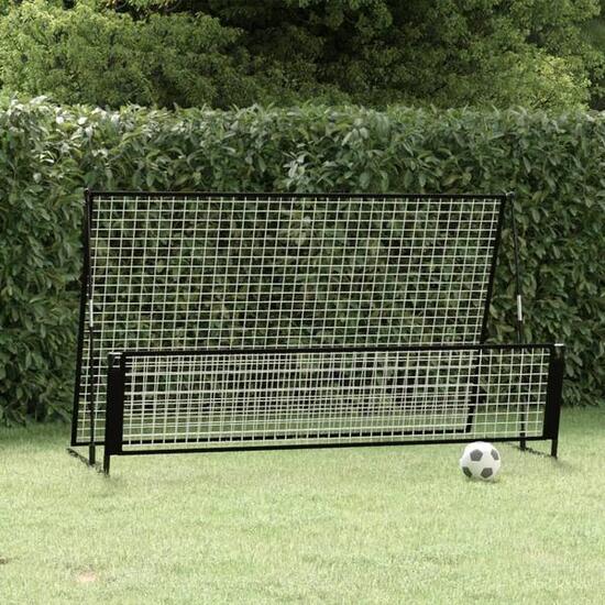 VidaXL 2-in-1 Fußball-Rebounder und Tor 202x104x120 cm Stahl