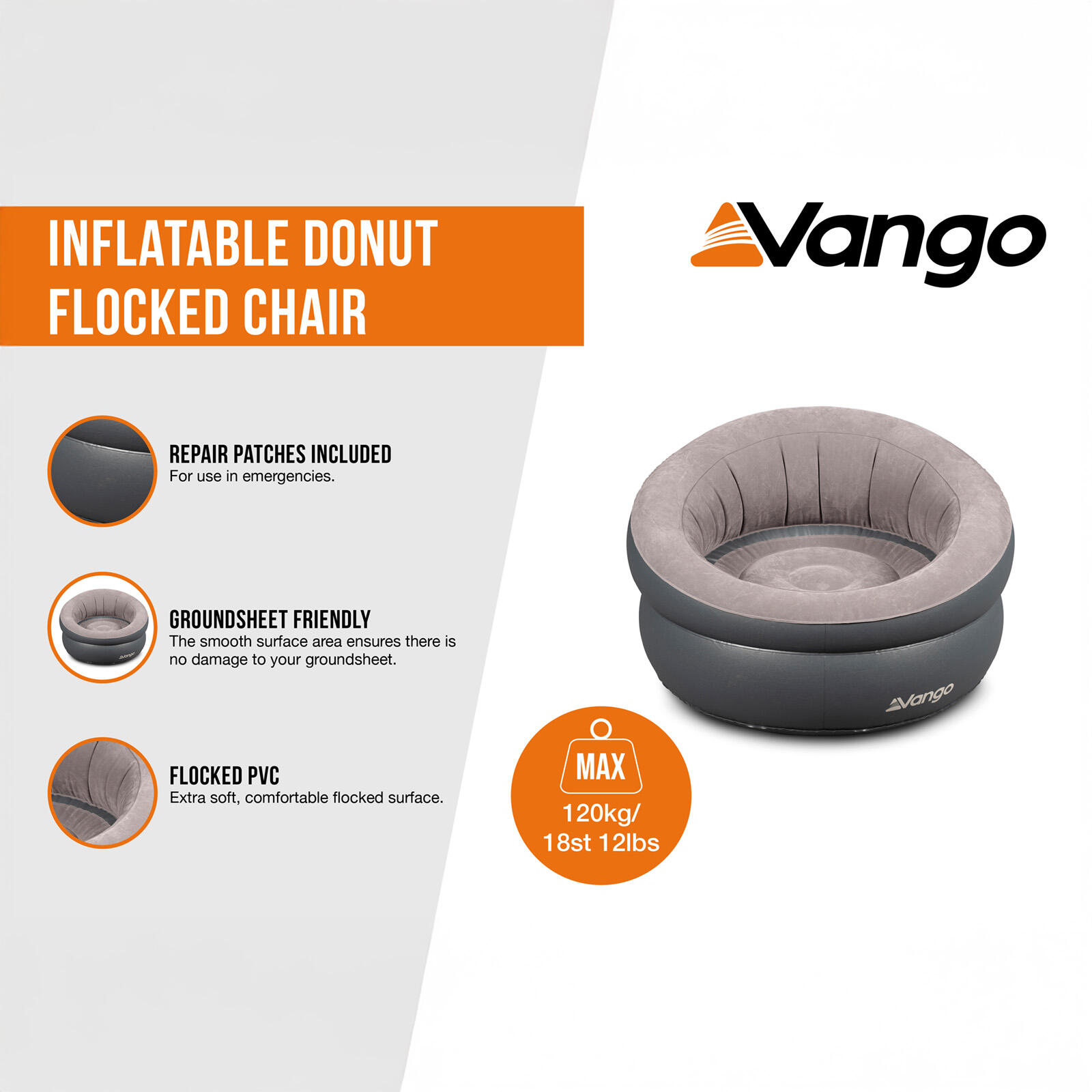 Silla inflable silla de camping  jardín sillón 2/6