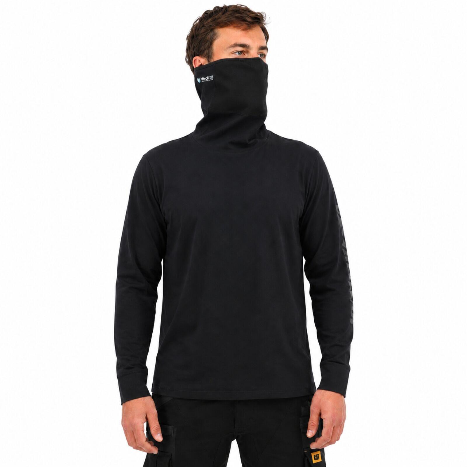 Caterpillar Mens ViralOff¨ Long Sleeve Gaiter Tee with Face Covering Top Shirt