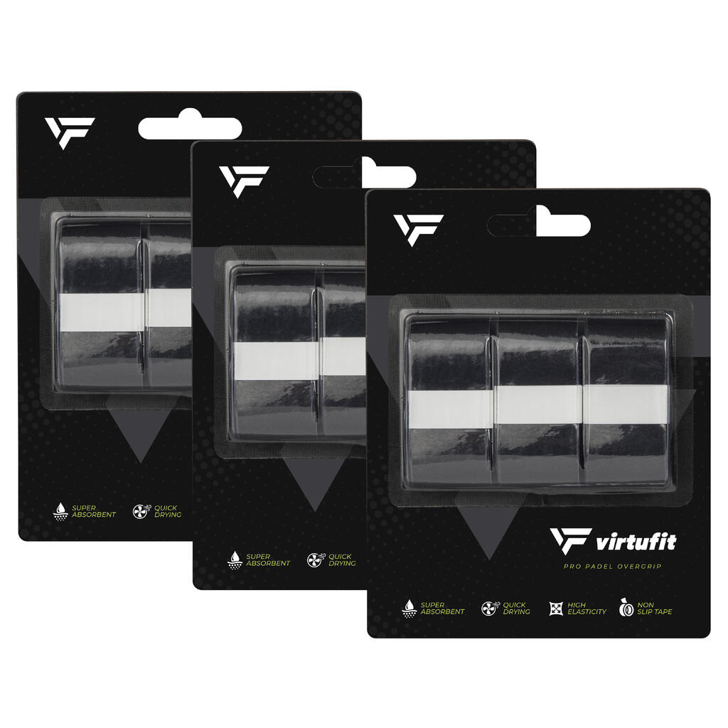 Pro Padel Overgrip - Black - 9 pieces