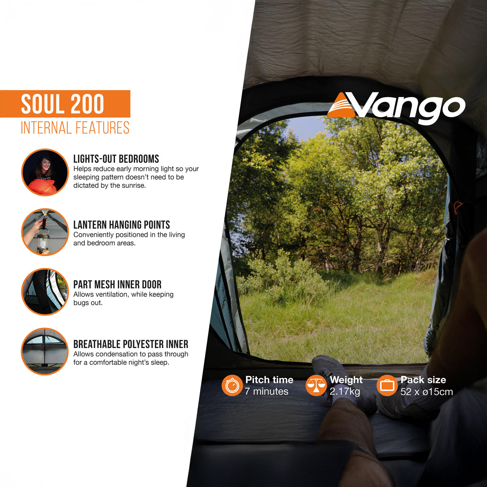 Namiot kempingowy 2-osobowy Vango Soul 200 Peridot Green 4/7