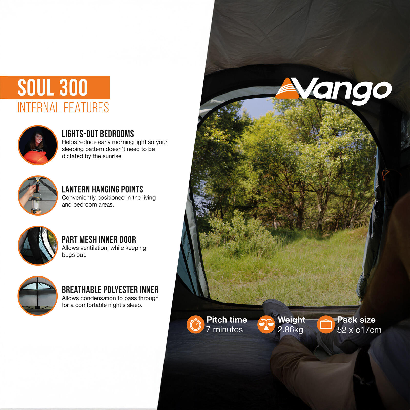 Namiot 3 osobowy Vango Soul 300 Peridot Green 4/7