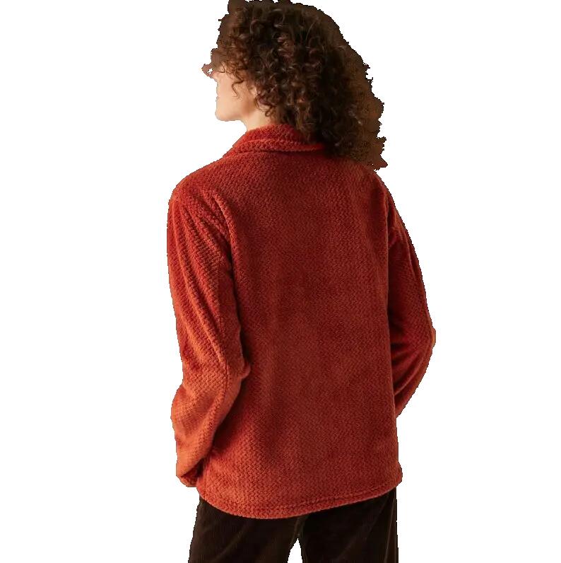 Polaire longue zippée pour femmes Ocre rouge 5/6