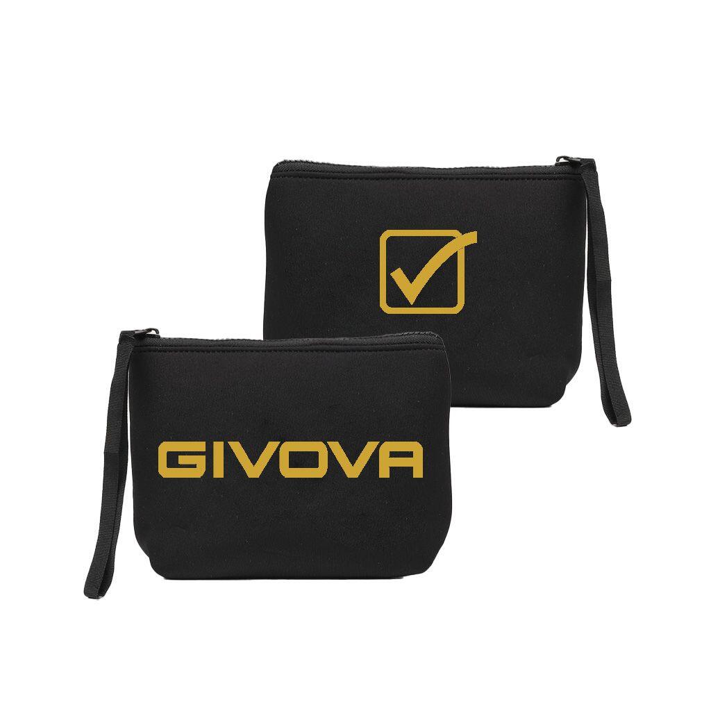 Givova Pochetă Neopren Negru-Auriu 15x19x5 cm