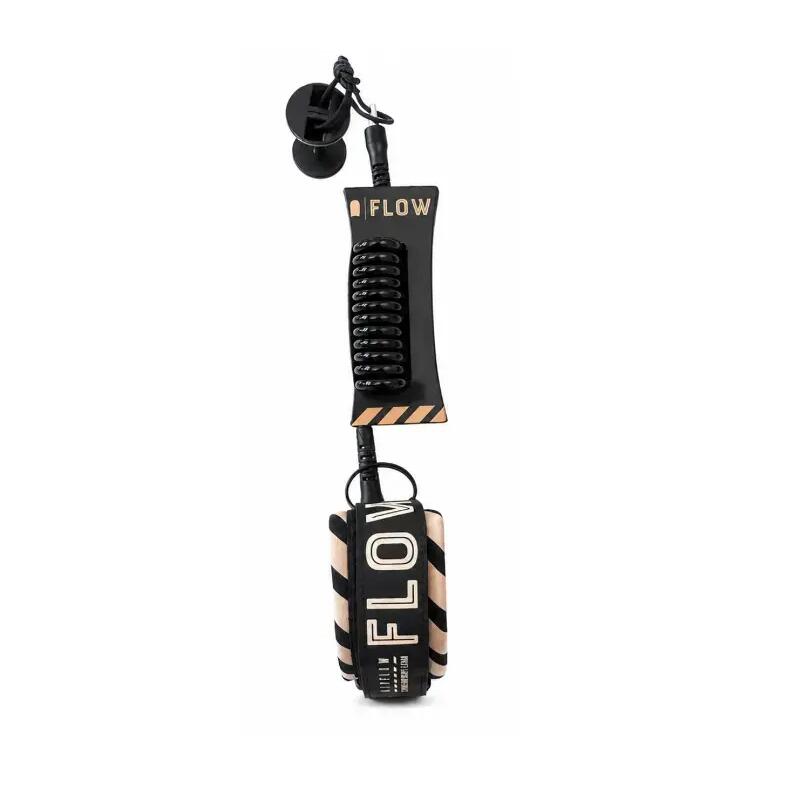 Bodyboard Leash 8mm, Bicep, Ultra-light, Black/Beige