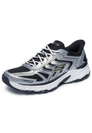 SKECHERS Herren STAMINA SPORT Slip-On Sneaker 233150 SLBK Silver Black