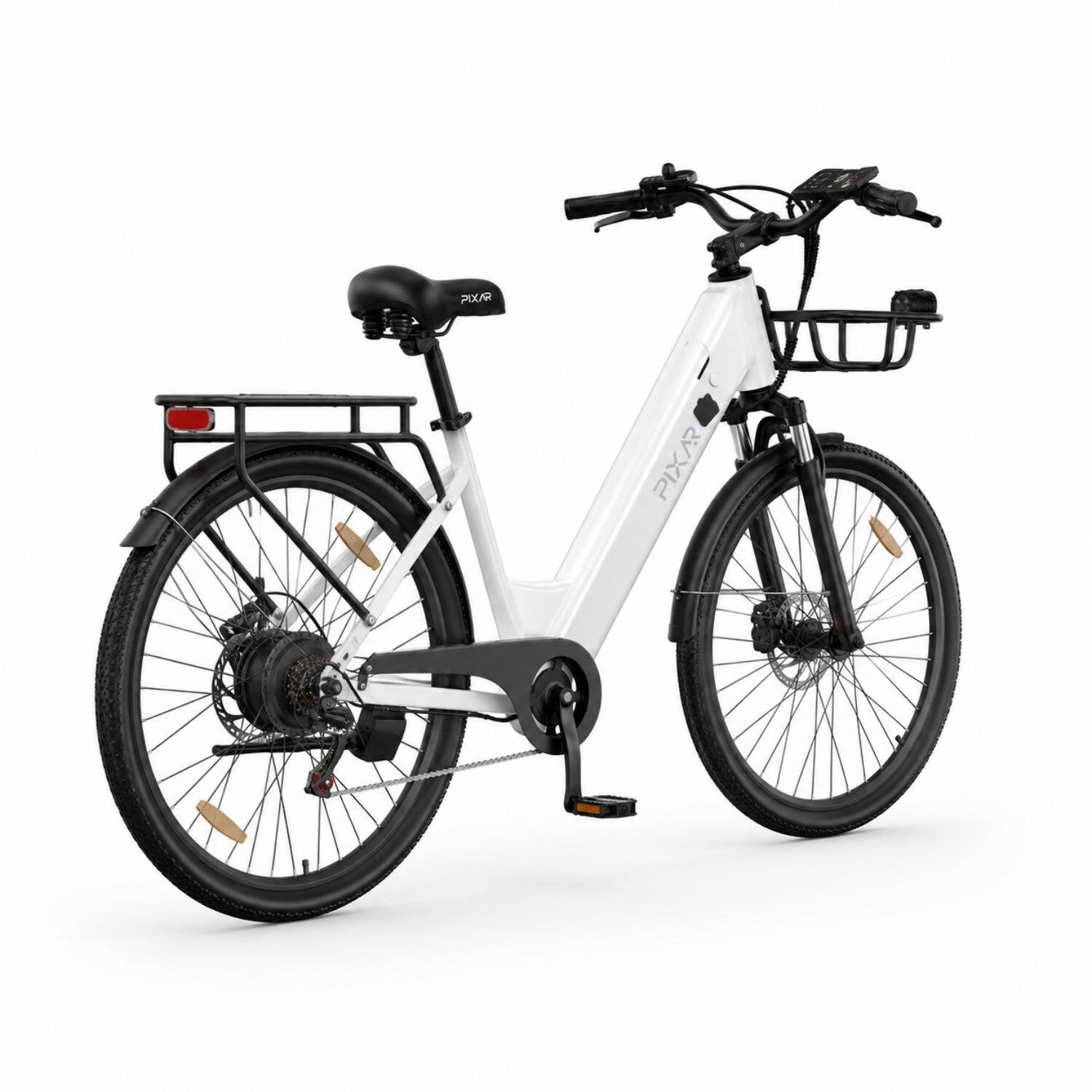 Pixar C1 PRO E-Bike 250W 36V18AH 28" Freni Idraulici Bianco 5/5