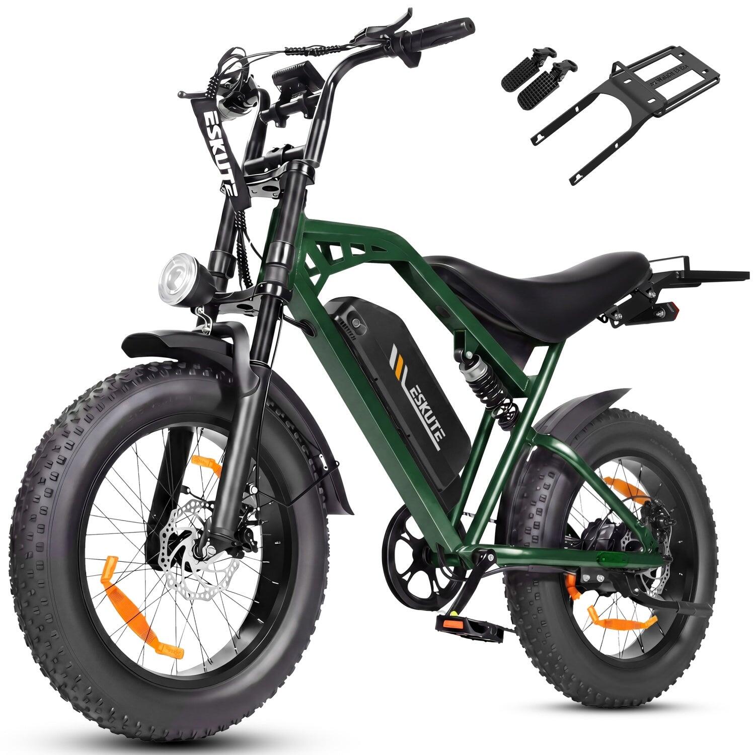 Elektrische Motorfiets ESKUTE V202 250W 48V20.8Ah 20" Accessoires Groen 3/5