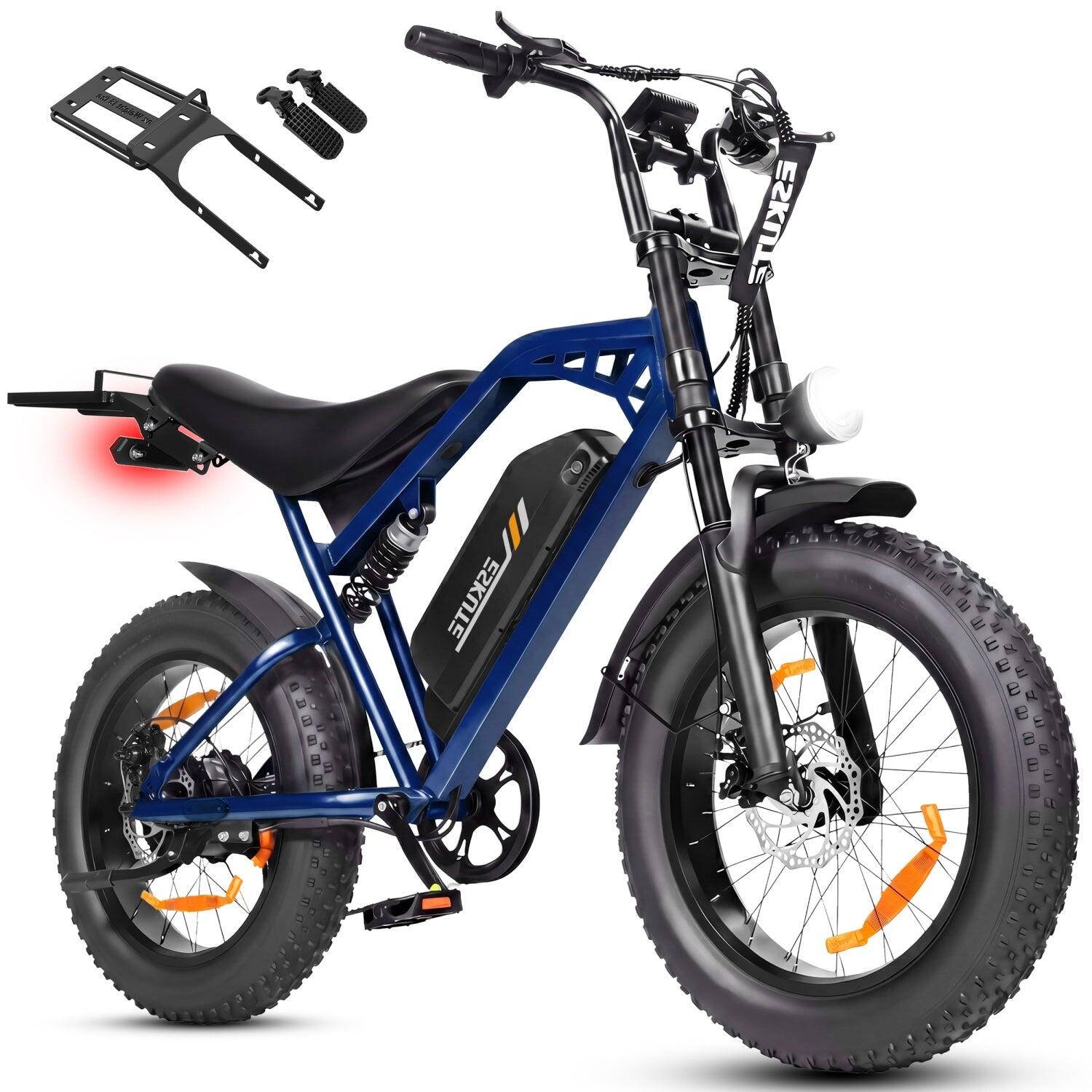 Elektrische Motorfiets ESKUTE V202 250W 48V20.8Ah 20" Accessoires Blauw 2/5