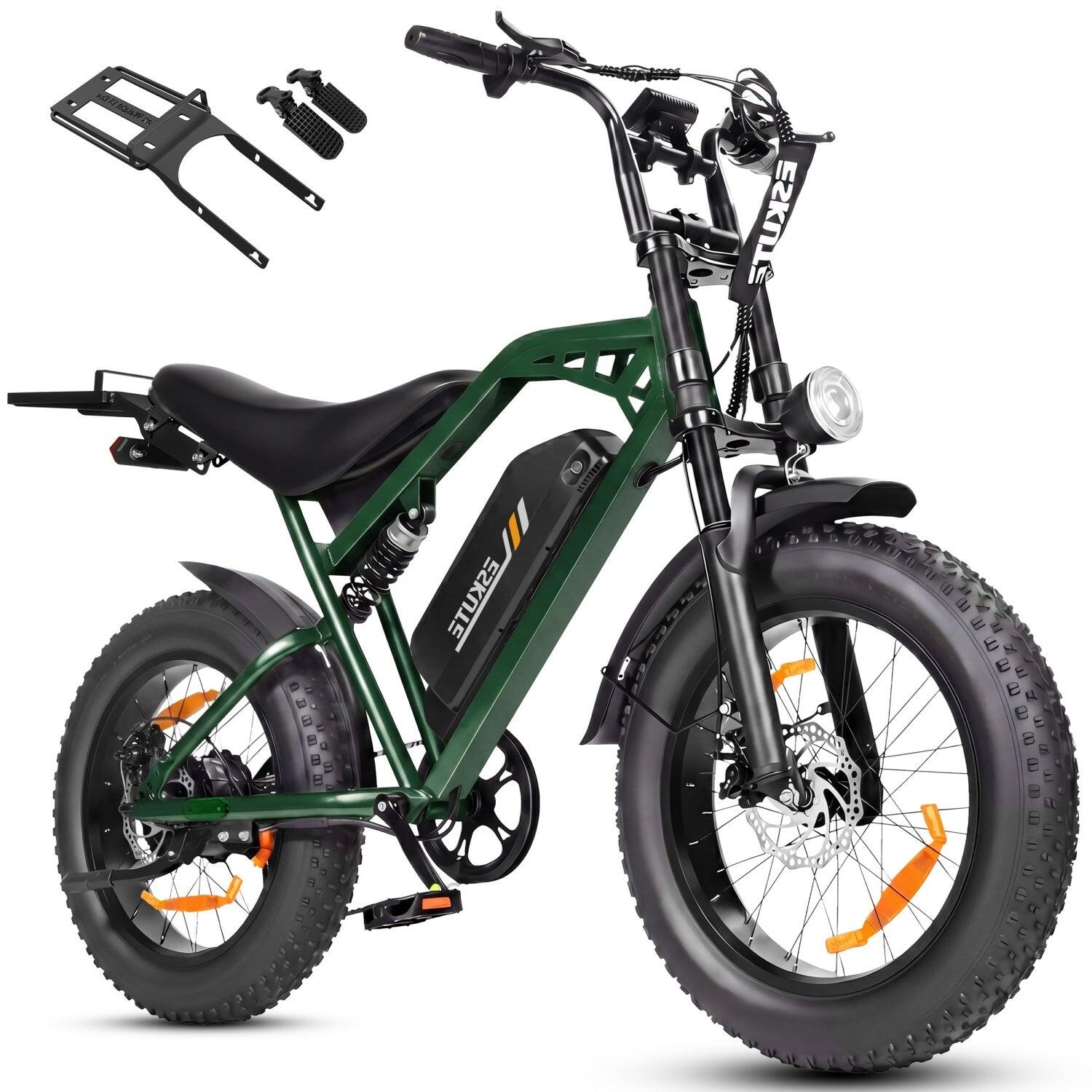 Elektrische Motorfiets ESKUTE V202 250W 48V20.8Ah 20" Accessoires Groen 2/5