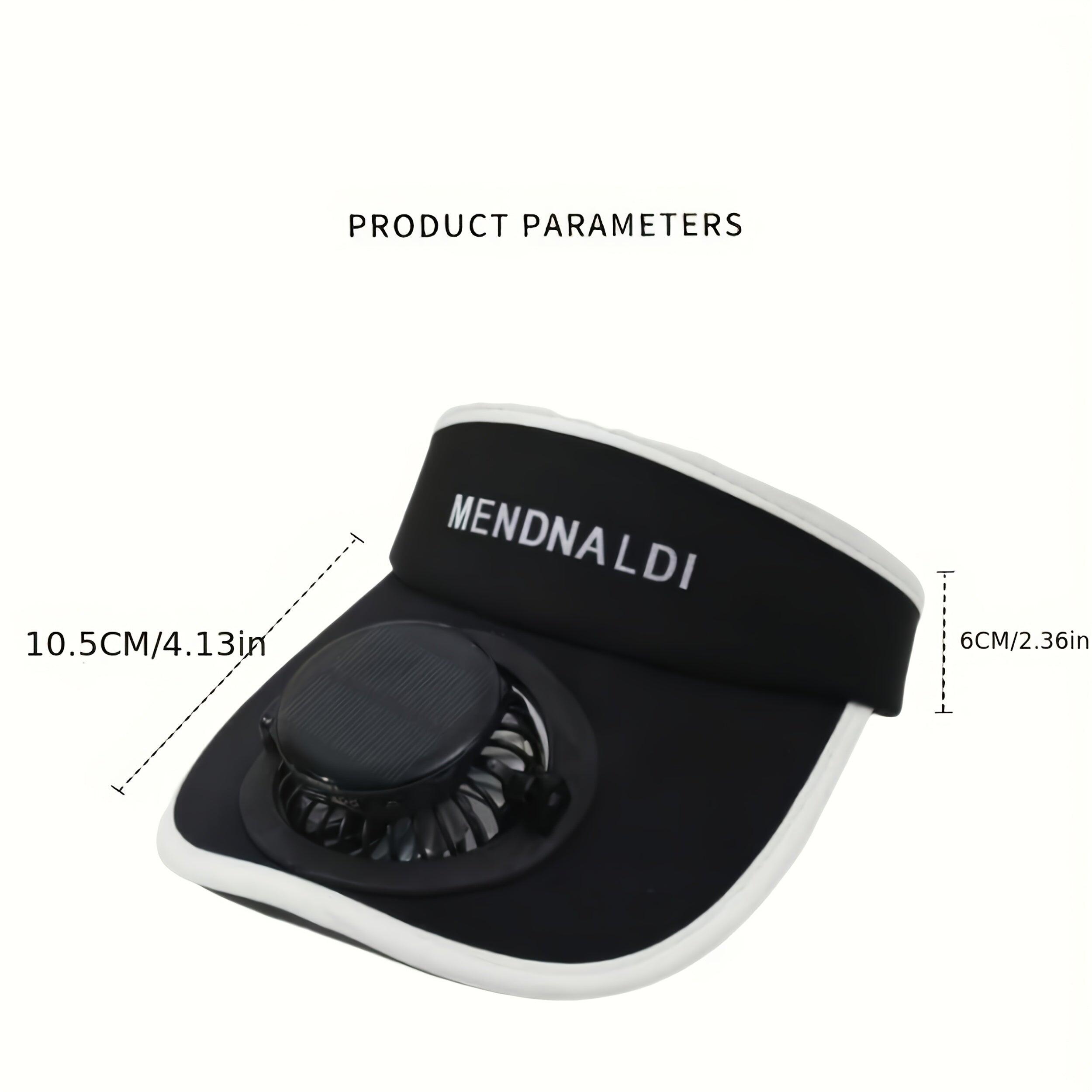 Solar & USB Rechargeable Fan Hat for Outdoor Use