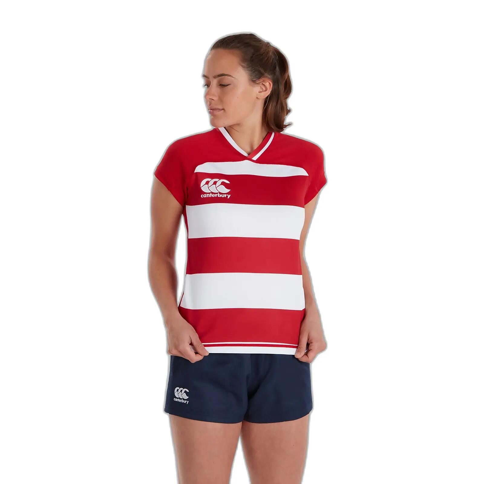 Maillot rayé femme Canterbury Vapodri Evader 2/5