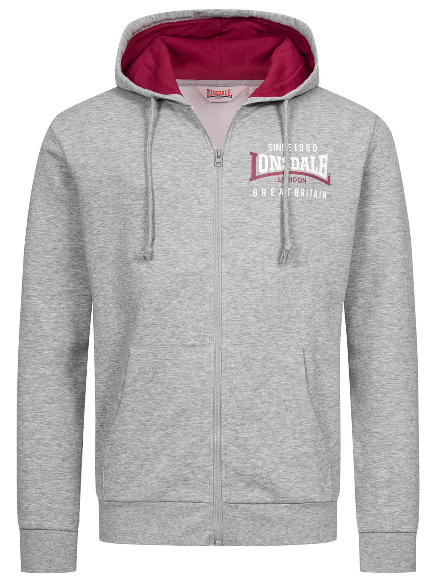 Sweatshirt à capuche avec fermeture éclair coupe classique Lonsdale Lintmill 2/5