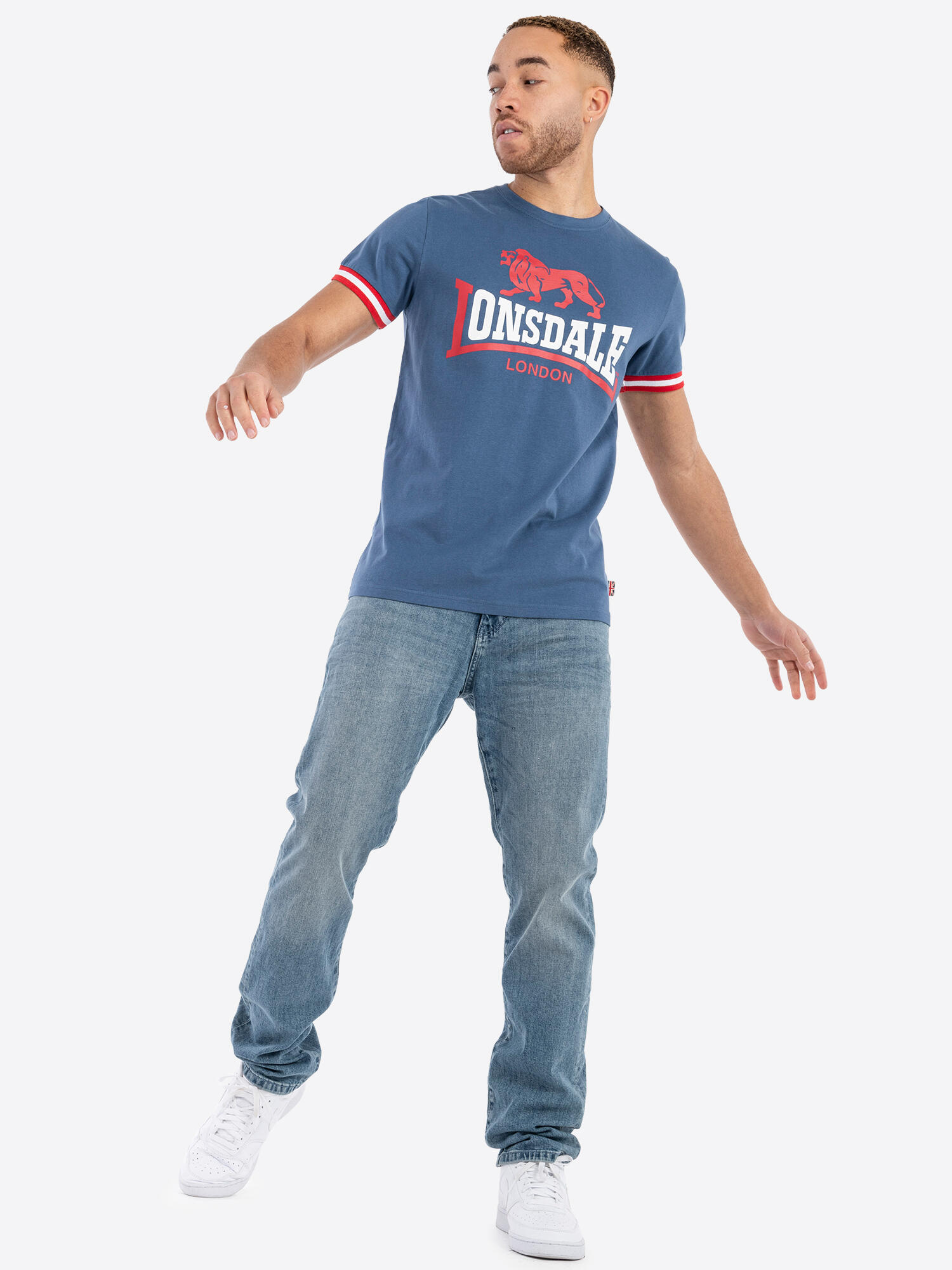 LONSDALE Heren-T-shirt normale pasvorm KERGORD 3/5