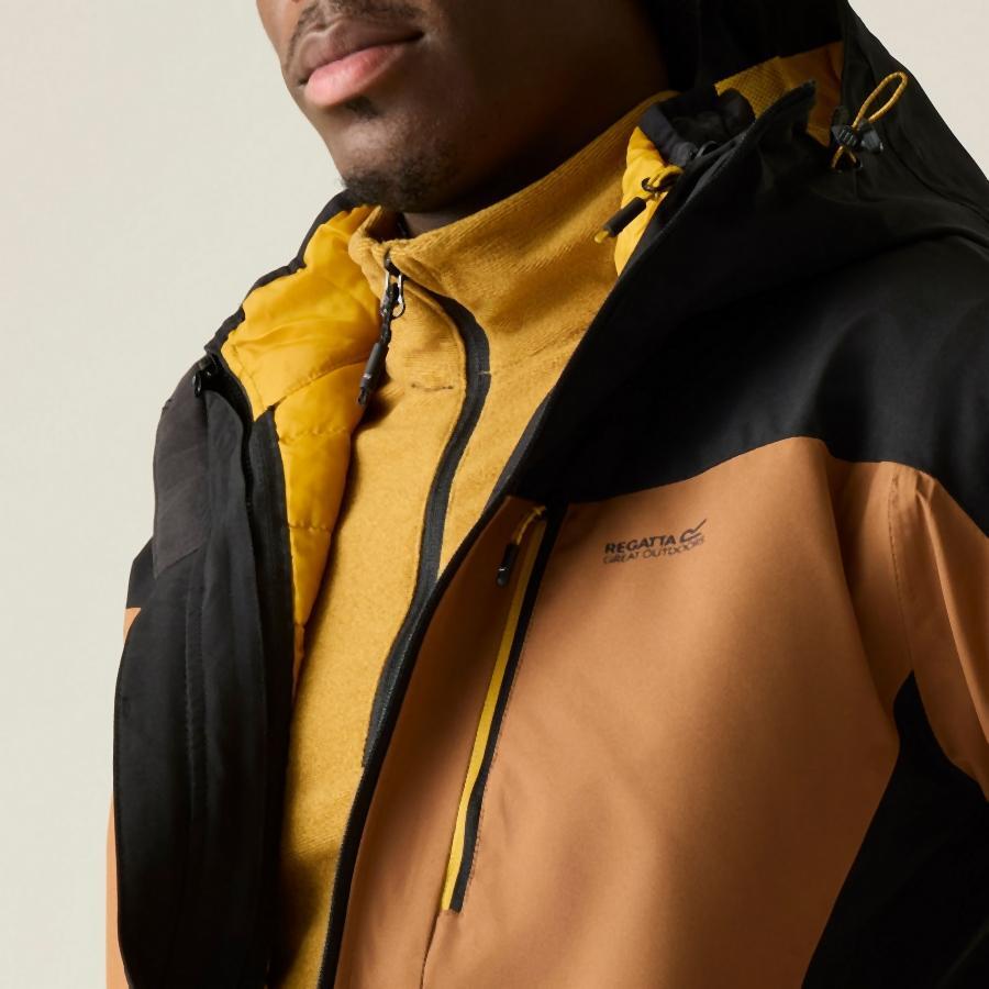 Veste 3 en 1 Imperméable Regatta "Wentwood" 2XL Camel 5/7