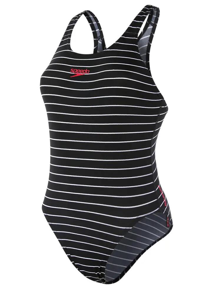 Speedo Endurance+ Bedrukt Medalist-zwempak - Zwart/Wit 2/6