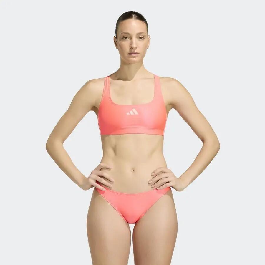Costume da bagno a due pezzi donna con schiena a V adidas 3-Stripes 2/6
